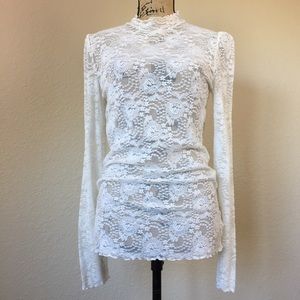 Intimately Free People long sleeve lace top large